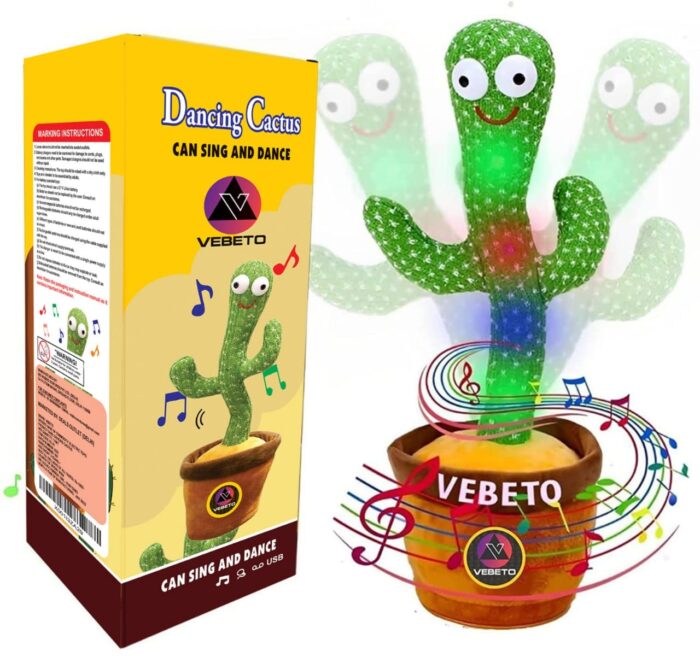 Musical Singing & Dancing Chargable Cactus Toys for Kids