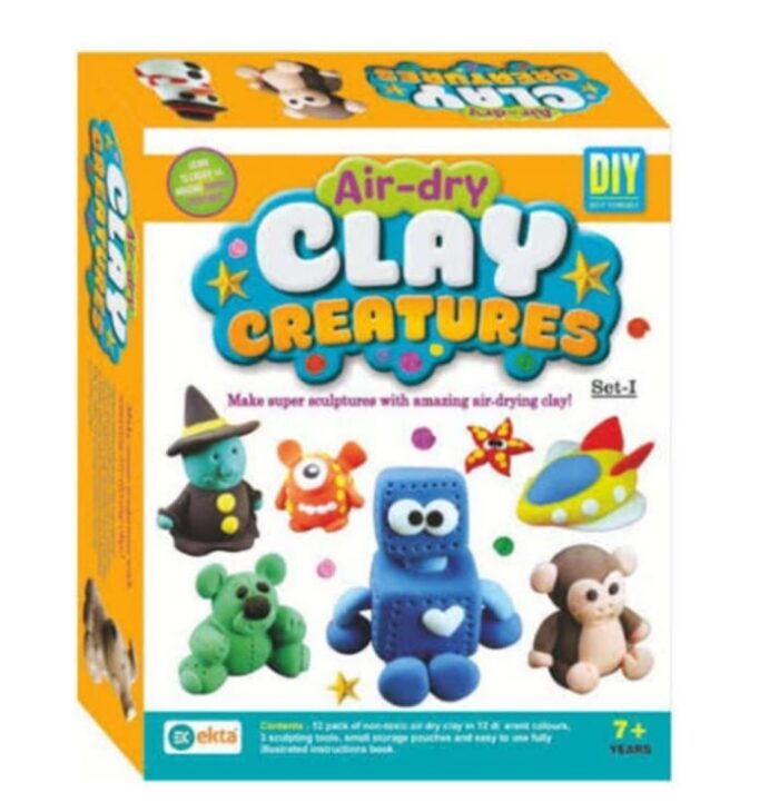 Ekta Air Dry Mess Free Clay Creatures Games, DIY Craft Toys for Kids