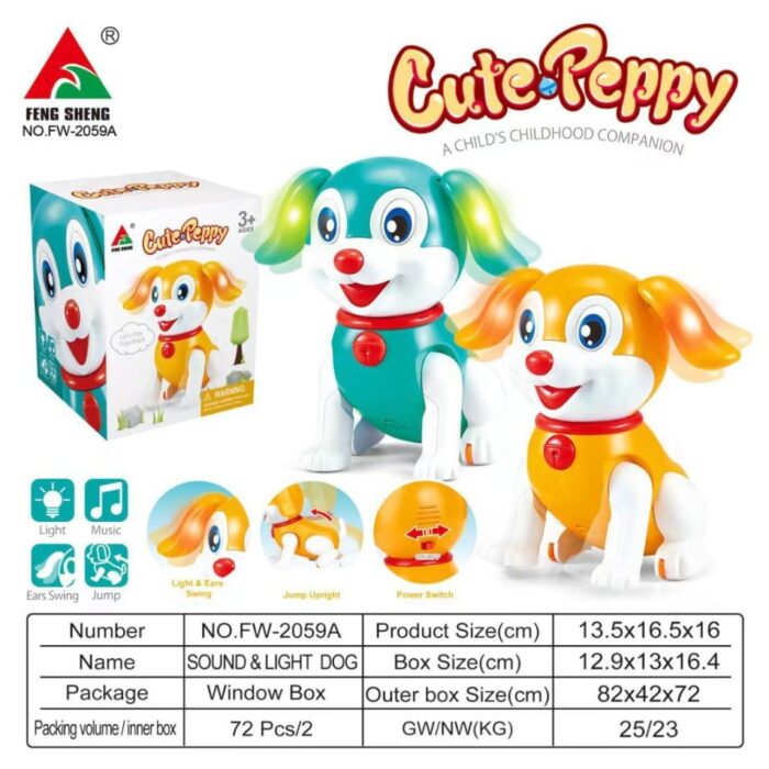 Musical & Lighting Cute Peppy Dogs Toys for Kids