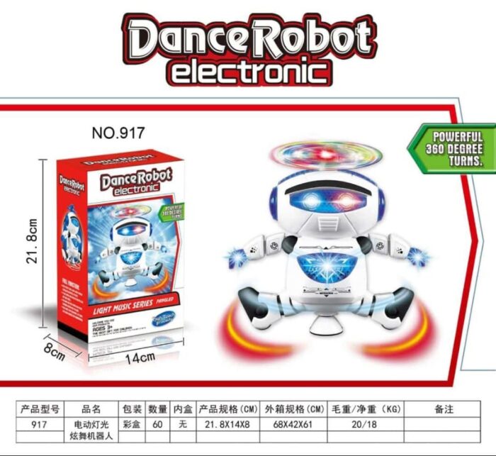 Musical Electronic Dance Robot Toys for Kids (360 Degree Turn)