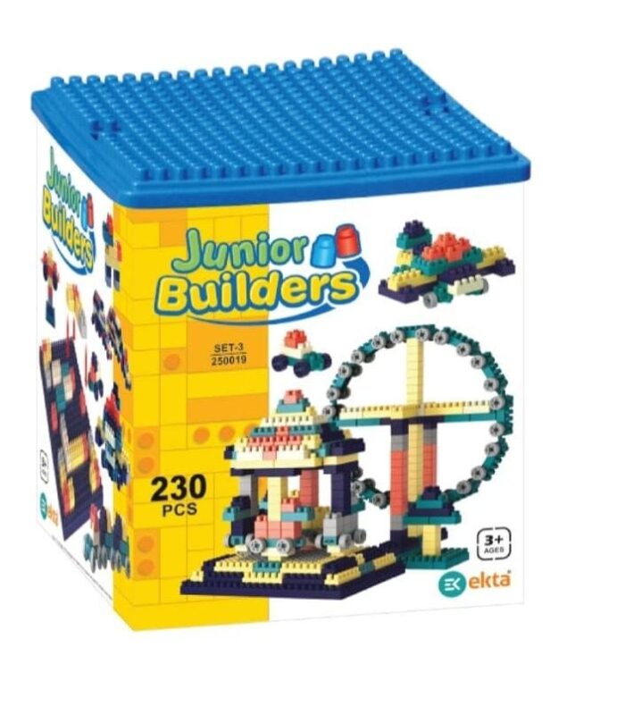 Ekta Building Blocks Set 3 Junior Builders Games for Kids (Learning Toys)