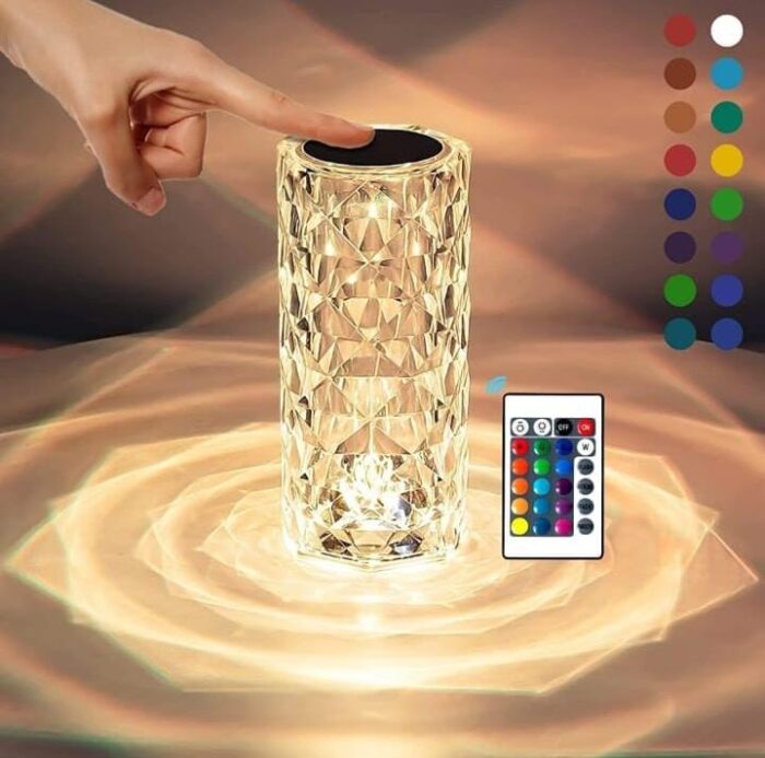 Elegant Crystal Color-Changing Lamps : Hand Tap or Remote Control, Gifts Items & Home Decor