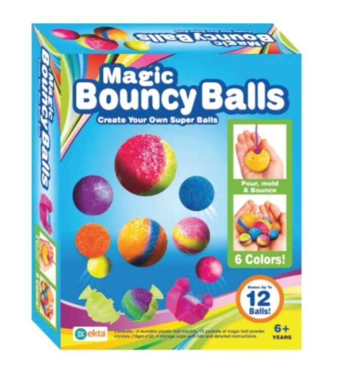 Ekta Multicolor Magic Bouncy Balls Toys Games for Kids