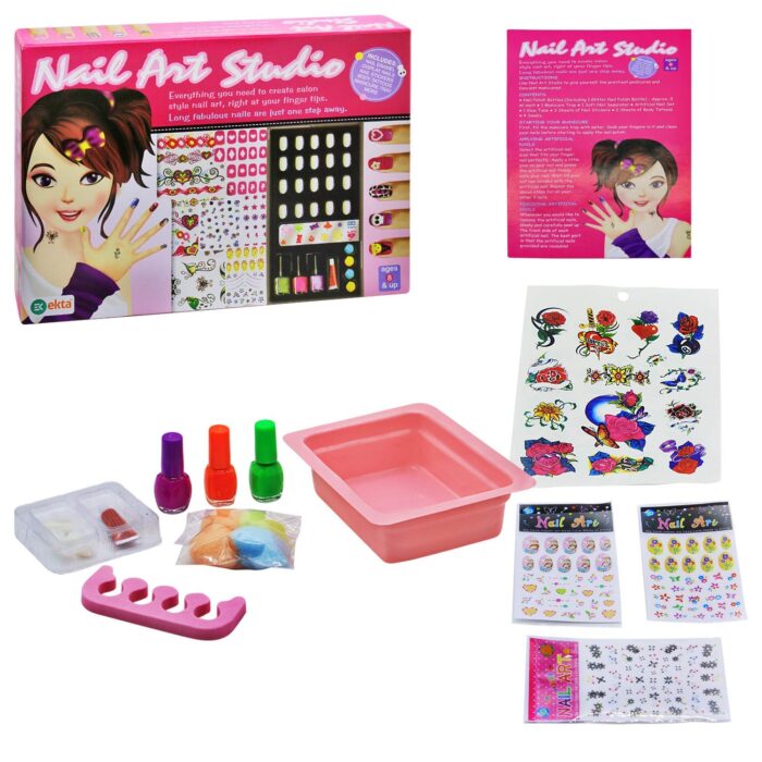 Ekta Creative Nail Art Studio Games for Girls with Accessories Toys