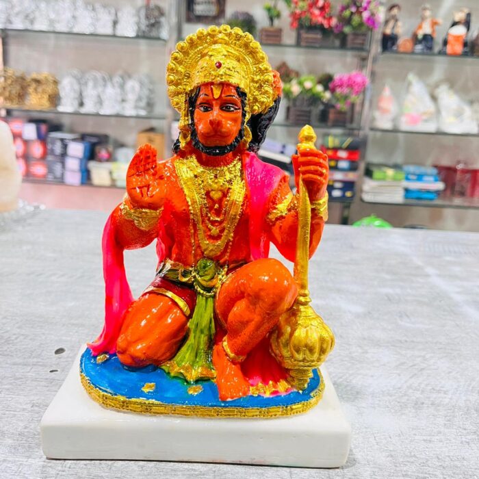 Bahubali Hanuman 9" Statues/Showpieces/Figurines/Murtis for Home Mandir Decor, Gifts Items