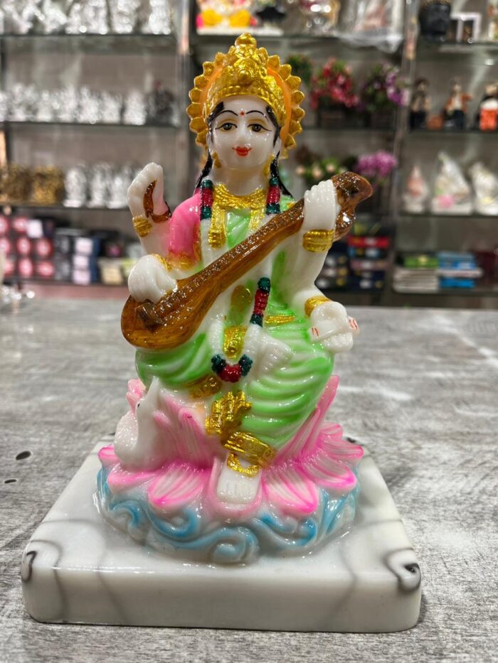 Saraswati Mata 9" Statues/Showpieces/Figurines/Murtis for Home Mandir Decor, Gifts Items