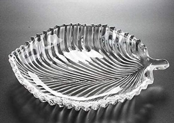 Leaf Shape Crystal Plate for Good Luck, Gifts Items for Homes & Offices