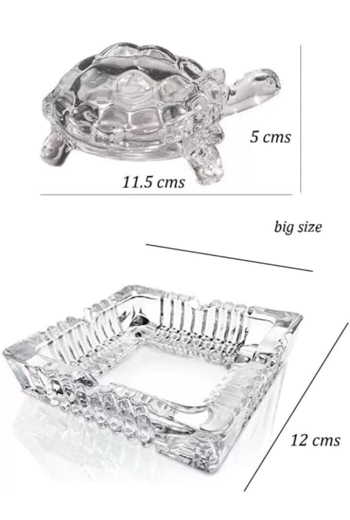 Crystal Turtle/Tortoise Plate Set for Good Luck, Gifts Items for Homes & Offices (Big) - Image 4